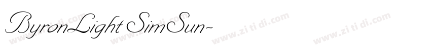 ByronLight SimSun字体转换